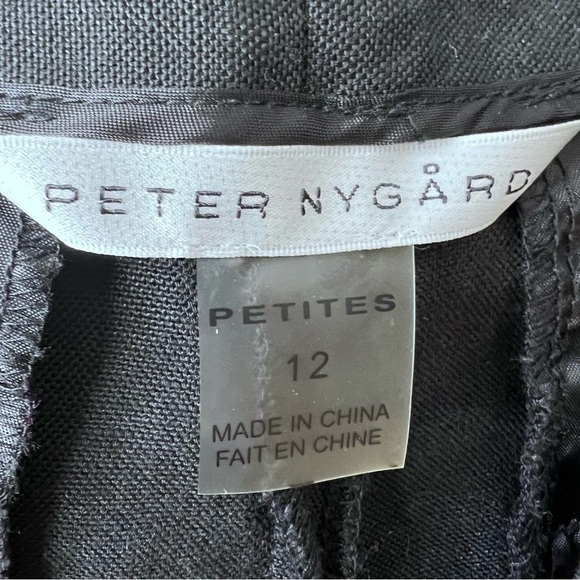Peter Nygard Black Linen Capris Size 12 - Picture 7 of 8